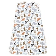 Hudson Baby Unisex Baby Cotton Sleeveless Wearable Sleeping Bag, Sack, Blanket, Zoo Animals, 0-6 Months